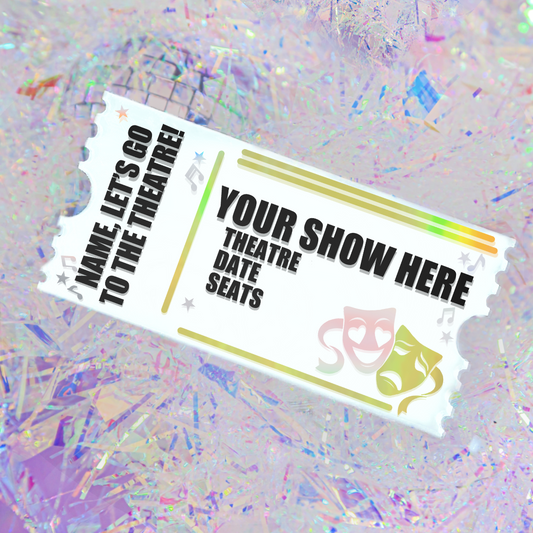 Personalised Mirrored Forever Theatre Ticket Gift - Shape A